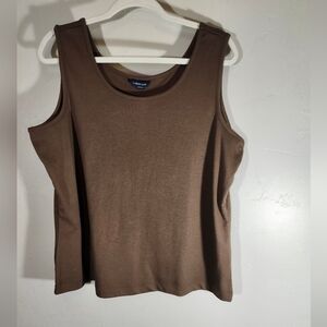 Land's End NWTO brown tank sz XL 18/20